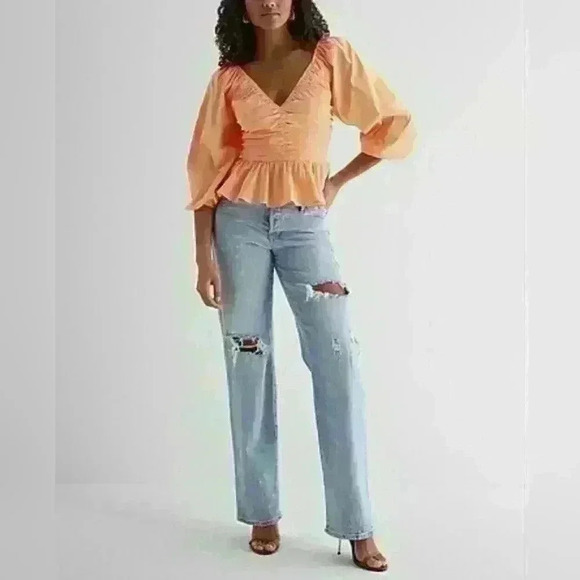 Express orange  blouse size xs - Picture 2 of 16